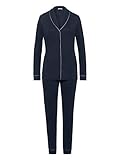 Hanro Natural Comfort Pyjama lang, durchgeknöpft Damen