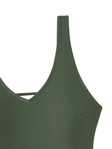 Image of Foxiny Sexy Backless Cheeky High Cut Leg Thong V Neck One Piece Swimsuit