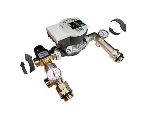 MD Technic Festwertregelset Pumpengruppe für Fußbodenheizung bis 180 m2 1 ESBE VTA372 Kvs 3,4 + Wilo-Yonos Para RS 32/6