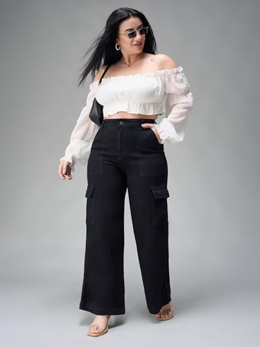 Image of Miss Chase A+ Women's Bootcut High Rise Regular Stretchable Denim Jeans