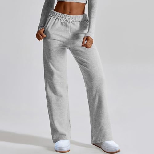 Sweatpants for Girls Baggy Wide Leg High Waisted Fleece Joggers with Pockets Trendy Casual Comfy Track Pants3