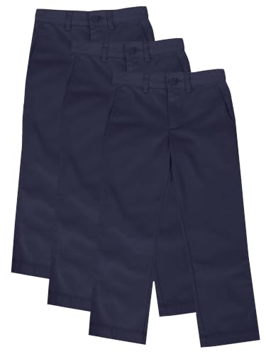 Classic Boys School Uniform Pants - Multi-Pocket - Back to School Clothes, Navy X 3, Size 6