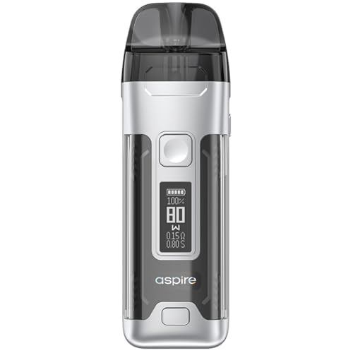 Aspire Veynom Air 80W per Svapo Polmonare - Pod Mod con Batteria 2800mAh, Display 0,54", Veynom Air Pod da 5ml e BP Coil 0.17Ω - 0.3Ω - Senza Sticks, E-liquids, Ricariche (Silver)