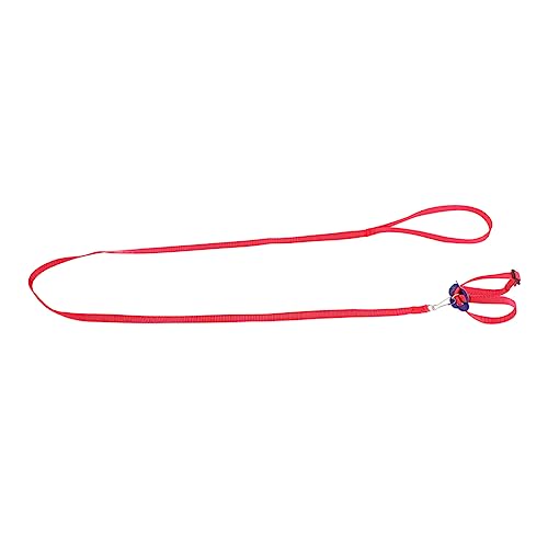 Yardwe 1pc Bird Pulling Rope for Parrots Hamster Turtle Lizard Breathable Pet Tow Rope Adjustable Leash Outdoor Pet Supplies Red