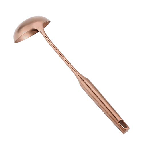Stainless Steel Ladle Spoon Kitchen Turner, Big Soup Ladle Useful Kitchen Turner Cooking Tool Utensil Tool (Soup Ladle-Rose Gold) #TOP6