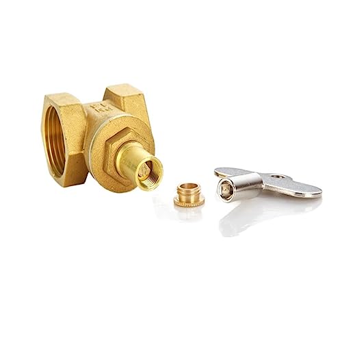 Vanne en laiton de qualité supérieure 1-1/2" robuste avec clé de fermeture interne - 7