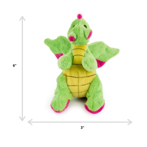 Godog Bubble Plush Dragons Squeaky Dog Toy, Chew Guard Technology - Bright Green, Small #TOP7