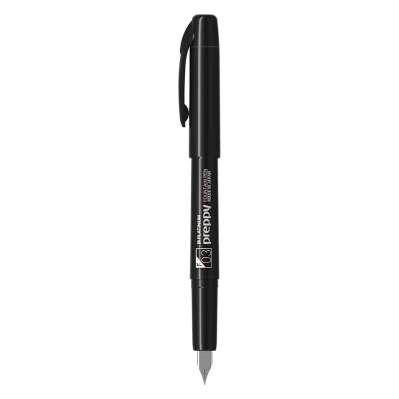 Image of PLATINUM, Fountain Pen - Special PREPPY 03 | Black Edition | Fine nib.