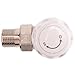Soaying Thermostatic Radiator Valve 10Pcs 15mm x 1/2Inch Thermostatic Angle TRV Thermostatic Radiator Valve for Home Office