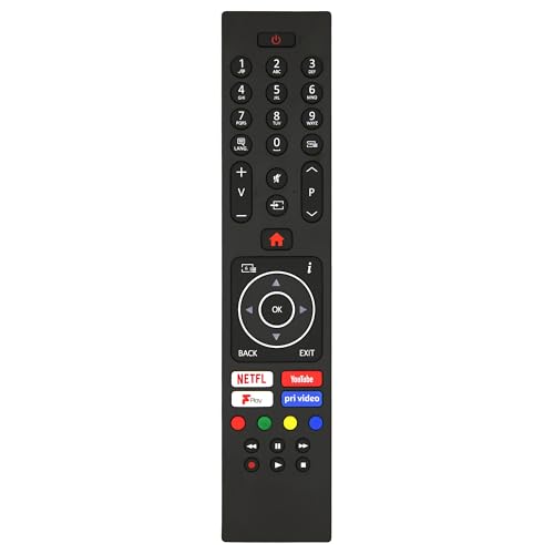 Riry Replacement Universal Remote Control for techwood Polaroid luxor Logik Bush Digihome Celcus Hitachi Remote Control Smart HD LED TV -No additional setup required