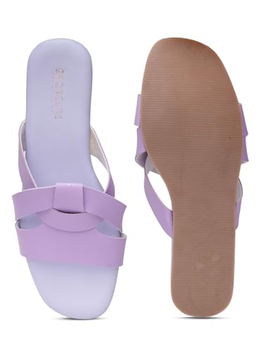 Image of Women's Tread Flat Sandals Lightweight & Flexible Comfortable Design Anti-Skid Sole Versatile Style For Girls /Ladies