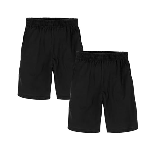 Hanes boys Jersey Short (Pack of 2) Tank Top, Black, Large US