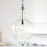 Recycled Glass Pendant, Flynn Recycled Glass Pendant (Black, 17)