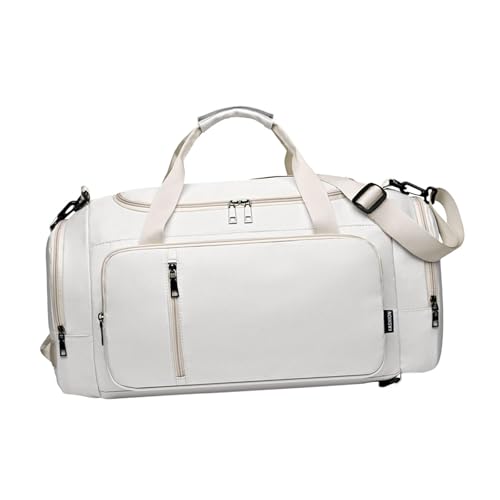 Borsa da viaggio da weekend da a mano Borse da a tracolla per uomo Donna da da palestra sportiva Beige