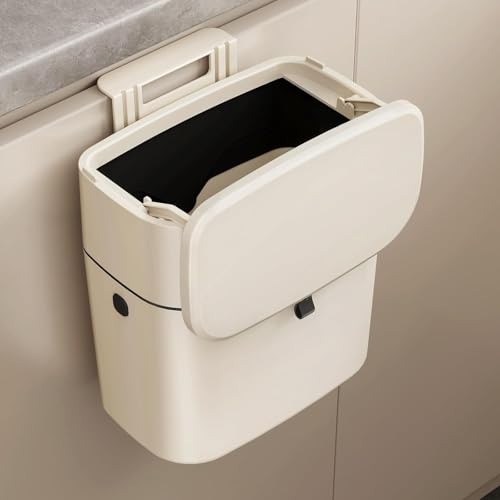 Mustorn Cubo Basura Puerta Soporte De Pared, 7L Papelera Cocina C...