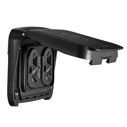 SCANSTRUT Ventura SC-V-P1 Dual 125V 20A AC Outlet, IP68/IP69K Waterproof Exterior Power Socket, Marine-Grade 316 Stainless Steel, Flush Mount for RV & Outdoor Use