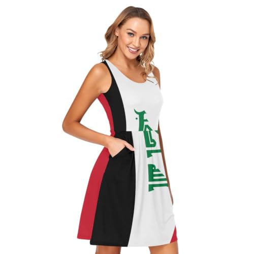 Robe col rond drapeau décontractée pour vos balades et sorties plage