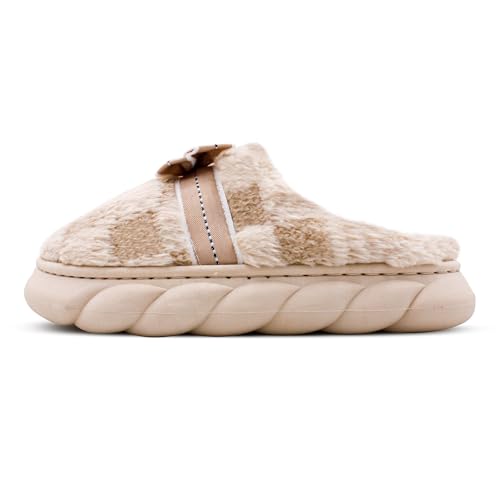 Image of VRITRAZ Women's Comfort Slip On Closed Toe Warm Winter House Clog Indoor Slipper