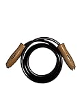 Ampro Springseil mit Holzgriff, Muay Thai / Kampfsport / MMA / Boxen / Heavy Jump Rope (Natur/Braun)