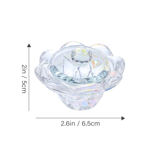 Vaso de cristal para mezcla de uñas con tapa miniatura 2