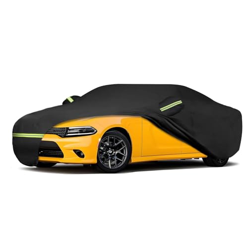 Waterproof Car Covers Fit for 2006-2025 Dodge Charger(Black) Custom Heavy Duty Waterproof All Weather Protection Outdoor