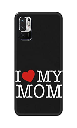 Image of PRINTFIDAA I Love My Mom Hard Back Cover for Redmi Note 10T 5G, Poco M3 Pro 5G, Redmi Note 10 5G Back Cover -(P6) KAT1006
