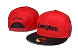 100% Cotton Hand Wash Only 2024 Hip Hip Unisex Compton Snapback (Red,Black Compton Logo with Black Brim)