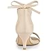 Allegra K Women's Open Toe Kitten Heel Lace Up Dress Beige Sandals - 7.5 M US