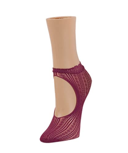 Image of MeMoi Women's Du-O Net Delicate Lace Loafer Socks