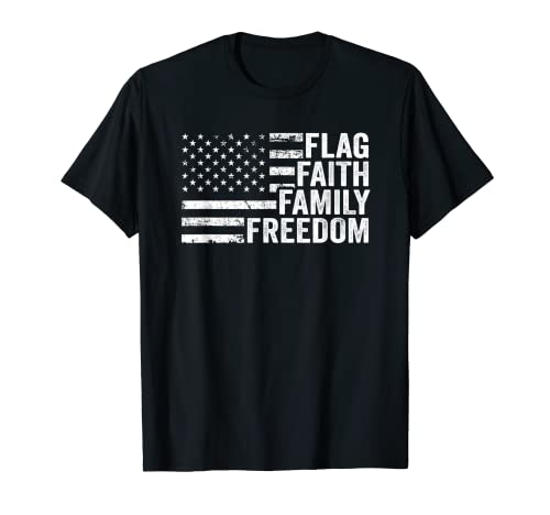 Bandera Fe Familia Libertad - Christian Fellowship USA Bandera Camiseta