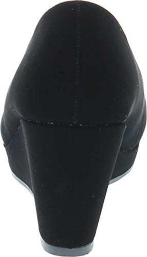 City Classified Womens Thomas Mary Jane Strap Comfortable Office Dress Platform Wedge Heel Shoes Black Thomas 7.54