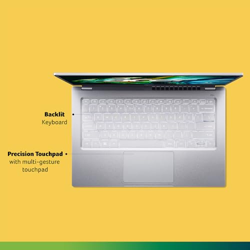 Image of acer Swift Go 14, AMD RyzenTM 5 7430U Hexa-core Processor, AMD Radeon Graphics, 16GB LPDDR4X, 512GB SSD, 14 inch /35.56cm, Windows 11 Home,MSO, Pure Silver, 1.25KG, SFG14-41, Premium Thin & Light Laptop