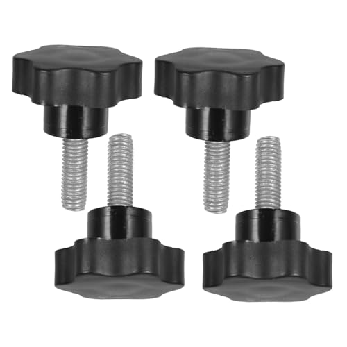 SOLUSTRE 4pcs Star Shaped Hand Screw Plastic Twist Knob Locking for Umbrella Base Thread Star Knobs Industrial Clamping Set