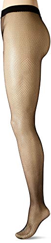 Hanes Silk Reflections Women's Hanes Fashion Fishnet Tights, black, MEDIUM