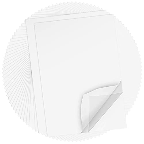 Fswcck 50 Sheets A4 Size 8.3X11.5 Inch Clear Double Sided Adhesive Tape Sheets, Super Strong Sticky Tape, Diy Art/Craft/Home Decorative Tape With White Liner #TOP17