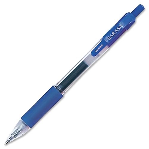 Pack de 10 bolígrafos retráctiles Zebra Sarasa tinta azul
