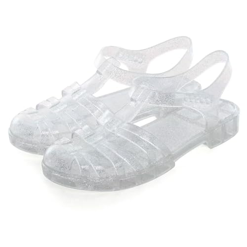Image of Hee grand Crystal Jelly Heel Sandals for Women Summer Beach Jelly Shoes