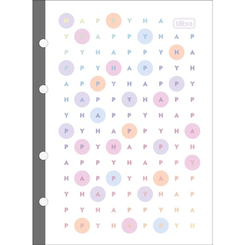 Tilibra Tiliflex - Refil Para Caderno Argolado Colegial Happy, 80 Folhas