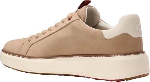 Cole Haan Cole Haan Men's Grandpro Topspin Golf, Birch Beige Nubuck/Cinnabar/Ivory Wp, 11-M US