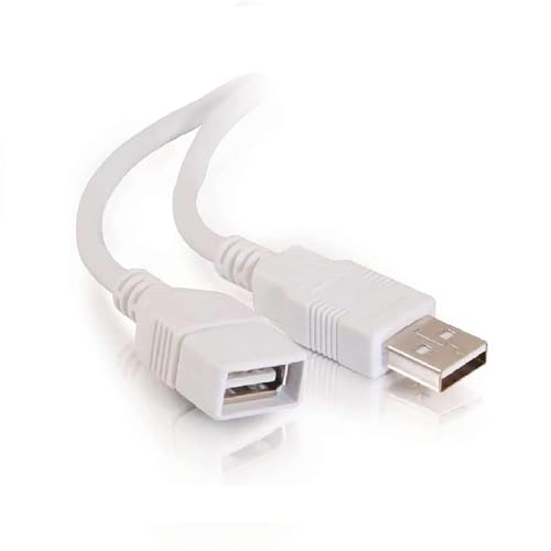 Image of Madhabi USB 2.0 Extension Cable 5M, Male A to Female A High-Speed Data Transfer Cord for PC, Laptop, Printer, External Hard Drive, LED /LCD TV, USB Hub & Other Devices - White