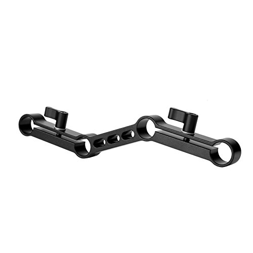 NICEYRIG Z-Shape Offset Raised 15mm Rail Rod Clamp Ajustable Levers for 15mm Rods