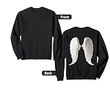 Realistic White Angel Wings on the Back Sweatshirt