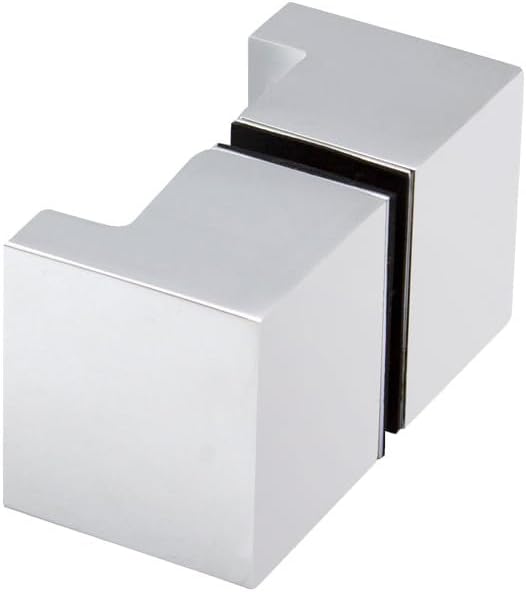 FHC DKSQ3CH Square Back-to-Back Shower Knob Finger Pull - Polished Chrome