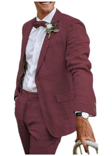 Summer Linen Mens Suits Wedding Mens Tuxedo Beach Grooms