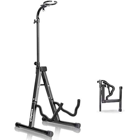 Acoustic Guitar Stand Floor Folding A Frame with Secure Lock Upgrade Adjustable Holder Classical Electric Bass Guitar Ukelele Violin Accessories Cover