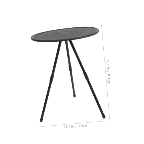 Table pliante ronde en ABS et acier carbone BESPORTBLE compacte pour le camping