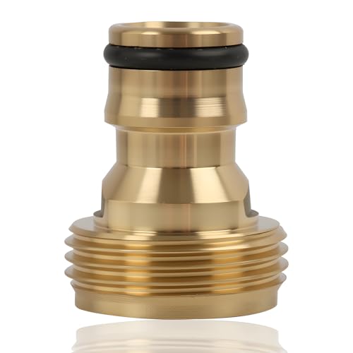 Adaptateur de Robinet pour Tuyau d'Arrosage en Laiton avec Filetage Extérieur 3/4 Pouces, Raccord Rapide Compatible avec Systèmes Gardena,pour Jardin, Maison et Agriculture (3/4)