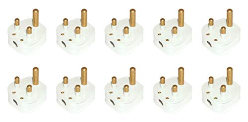 Image of Click PA166 Round Pin Plugs - 5 Amp (Pack of 10)
