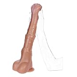 Horse Dildo, Super Long 15 inch Huge Thick Realistic Dildos Anal Sex Toy with Suction Cup Adult Toy for Men Gay Anal Play Sex Pleasure(Brown)