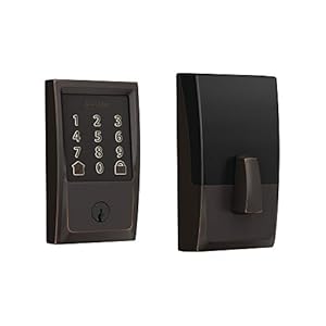 Schlage Encode Smart WiFi Deadbolt with Century Trim In Aged Bronze
